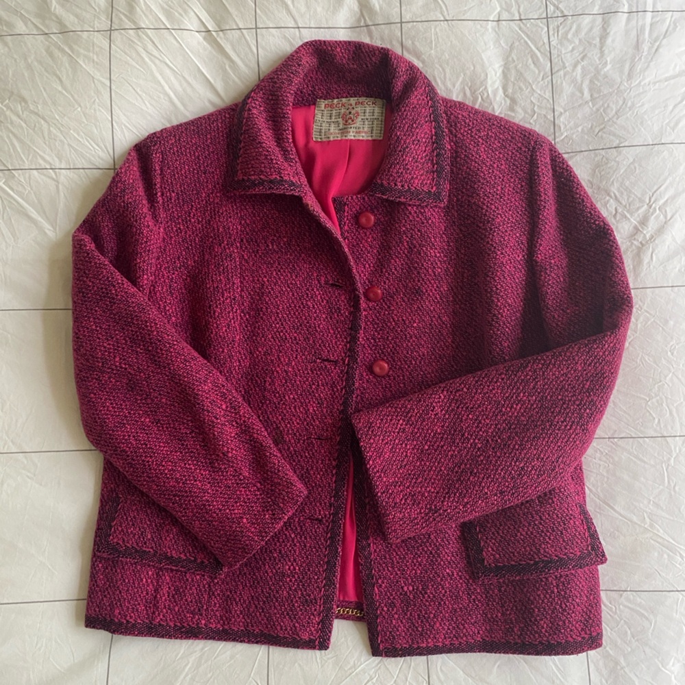 Vintage hot pink jacket XS